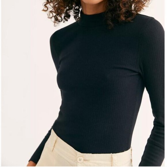 Free People Tops - NWT Free People Rickie Long Sleeve Ribbed Mock Neck Top Size Small Brand New!